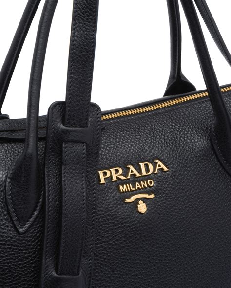 prada borsa a mano in pelle calf nero tu|Prada.